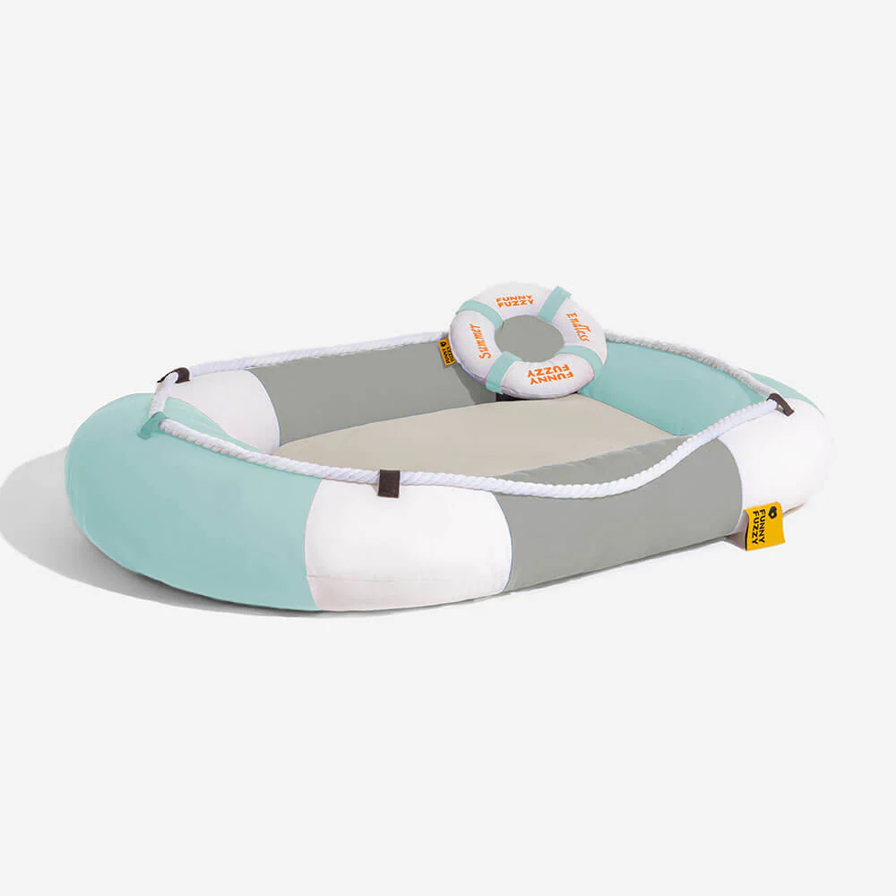 Lit pour animal en forme de bateau imperméable et rafraîchissant avec oreiller – Chill Raft - Image 19
