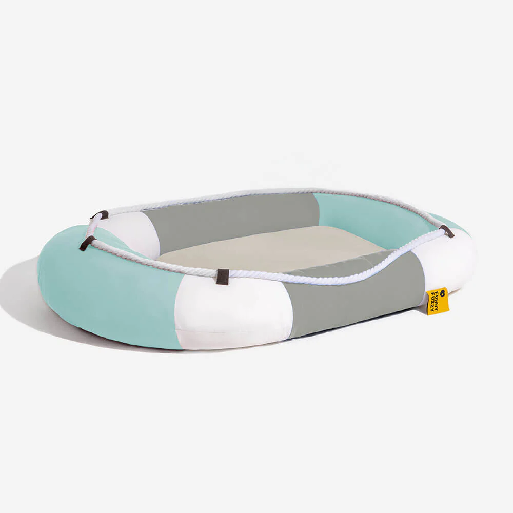 Lit pour animal en forme de bateau imperméable et rafraîchissant avec oreiller – Chill Raft - Image 22