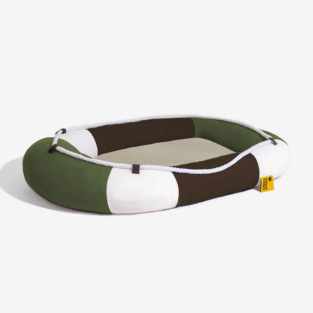 Lit pour animal en forme de bateau imperméable et rafraîchissant avec oreiller – Chill Raft - Image 23