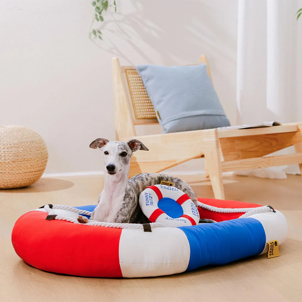 Lit pour animal en forme de bateau imperméable et rafraîchissant avec oreiller – Chill Raft - Image 4
