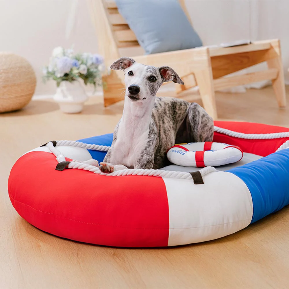 Lit pour animal en forme de bateau imperméable et rafraîchissant avec oreiller – Chill Raft - Image 6