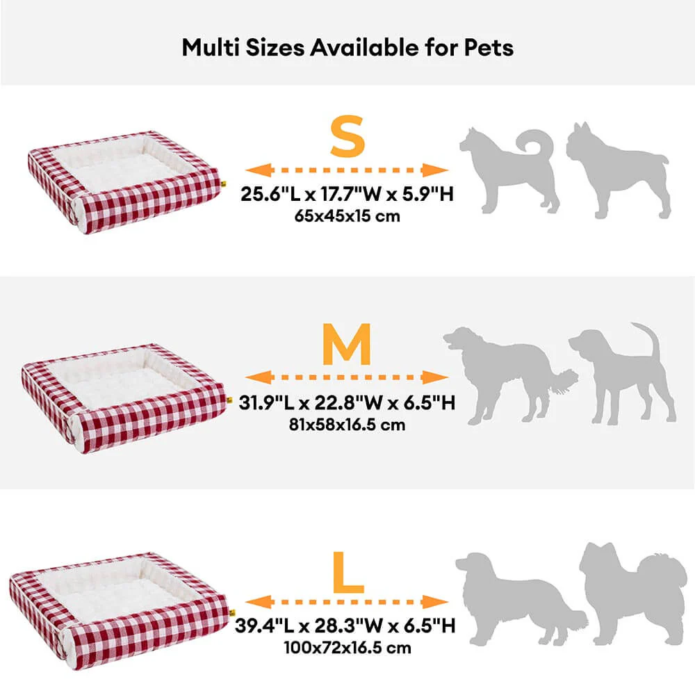 Lit pour chien classique en plaid ergonomique apaisant extensible et lavable - Image 11