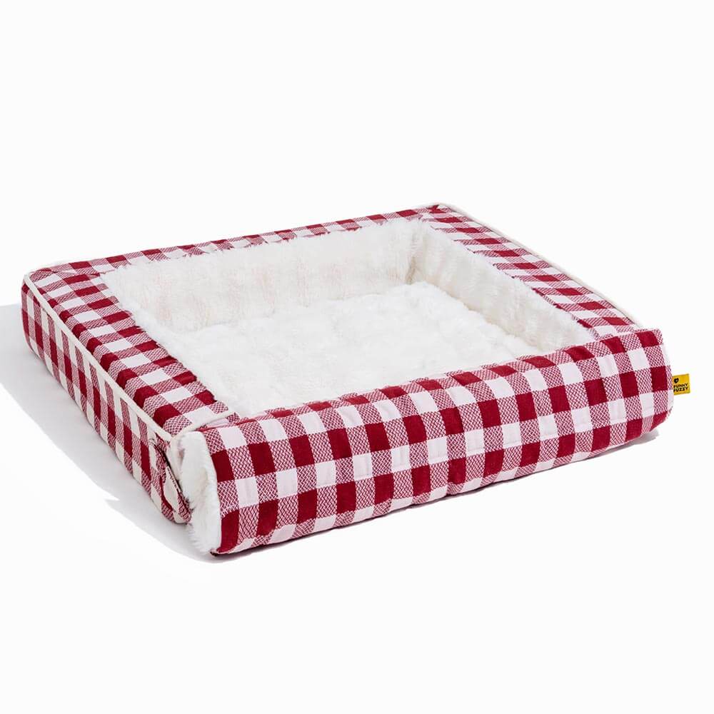 Lit pour chien classique en plaid ergonomique apaisant extensible et lavable - Image 13