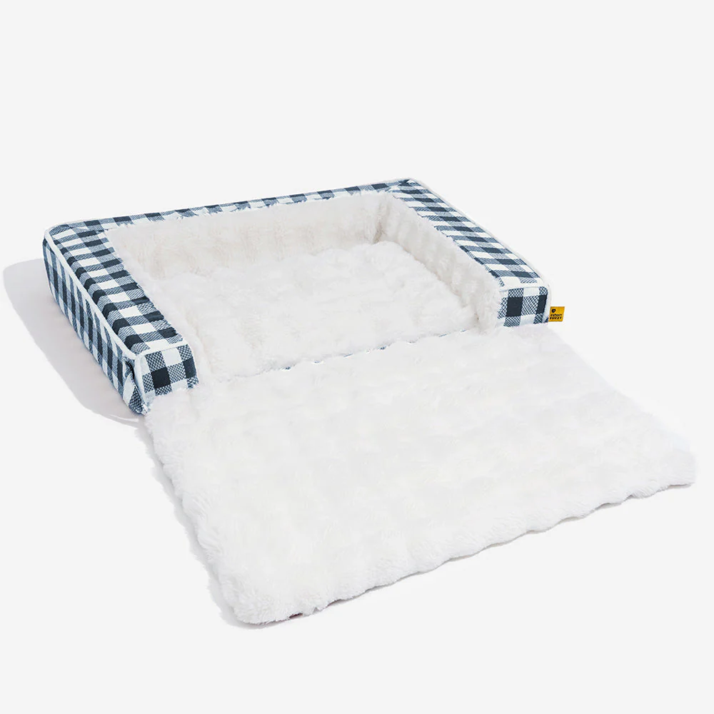 Lit pour chien classique en plaid ergonomique apaisant extensible et lavable - Image 15