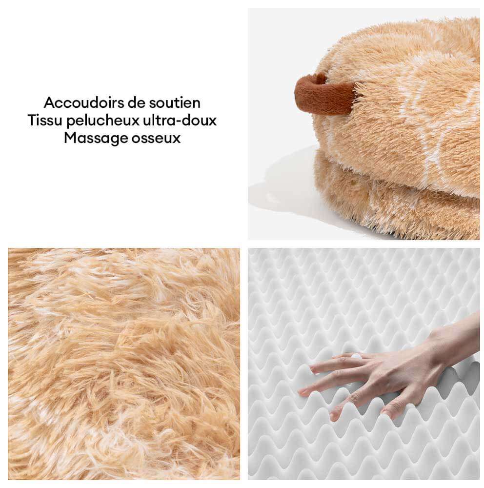 Lit pour chien en peluche géant forme de beignet - Berceau câlin - Image 15