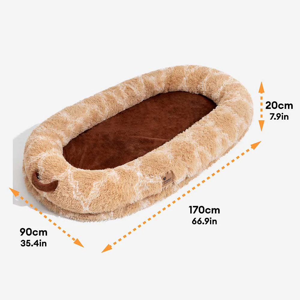 Lit pour chien en peluche géant forme de beignet - Berceau câlin - Image 18
