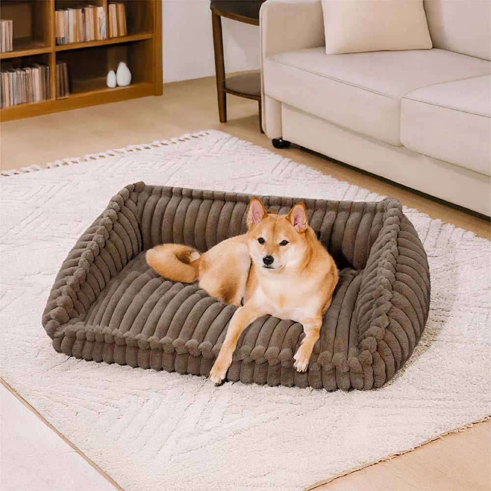 Lit pour chien en peluche orthopédique avec coussin wedge amovible - CozySlope - Image 10