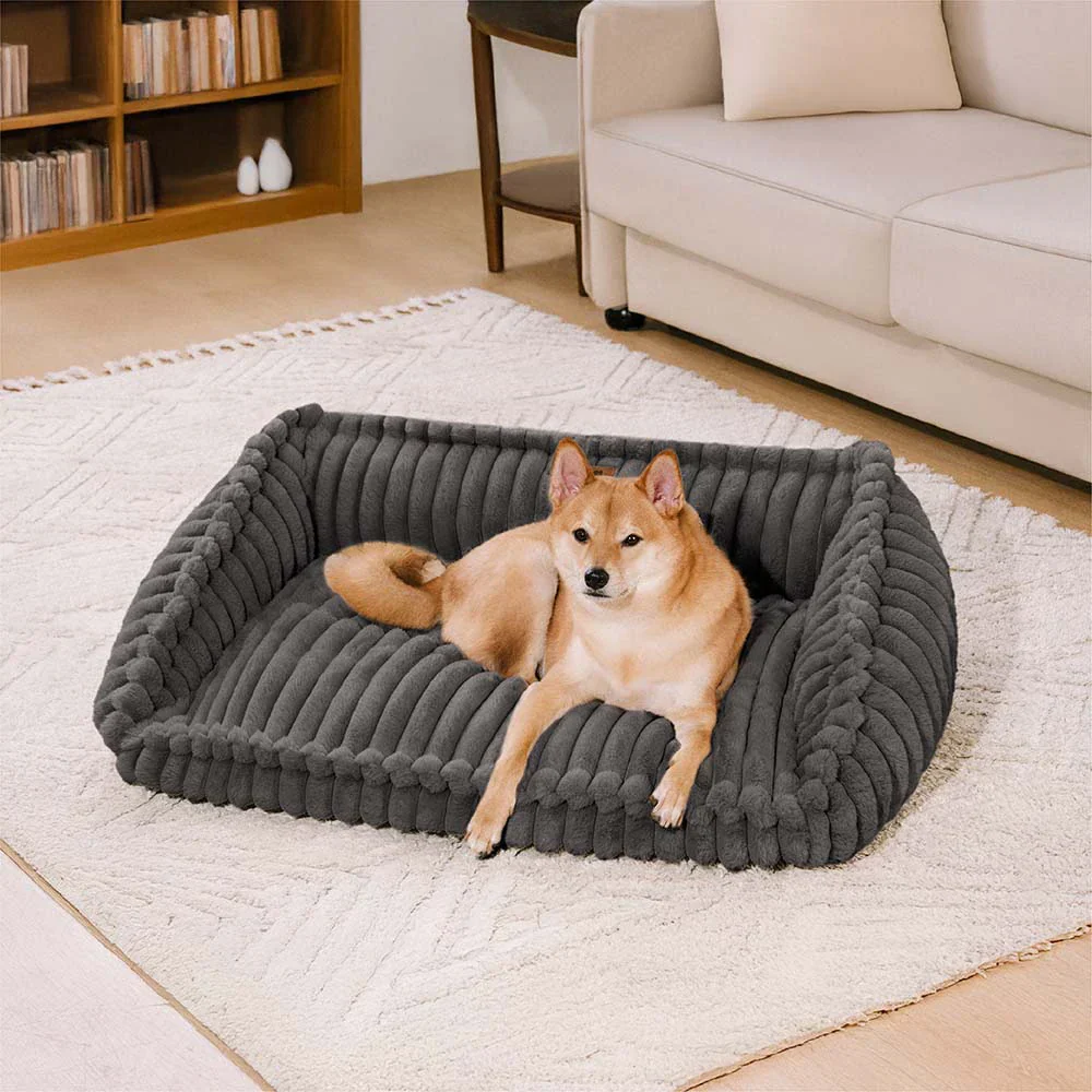Lit pour chien en peluche orthopédique avec coussin wedge amovible - CozySlope - Image 9