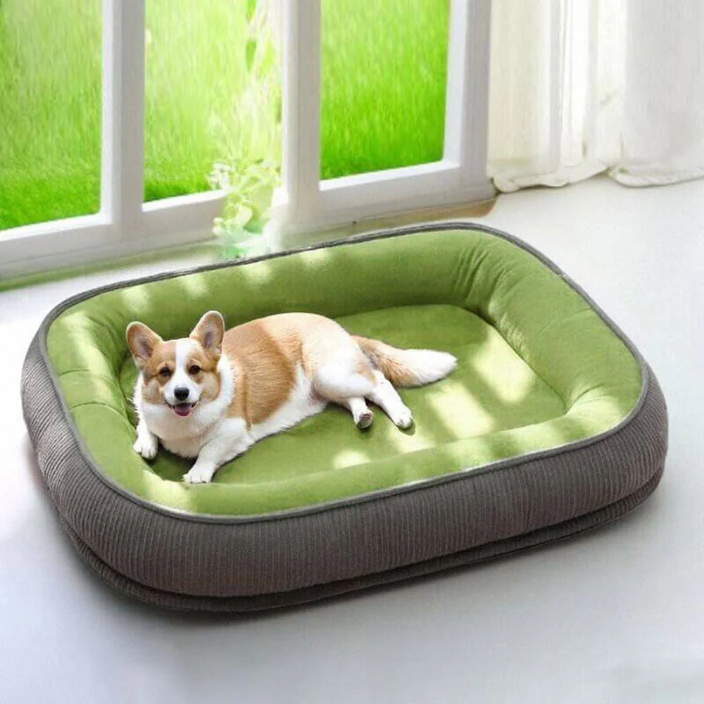 Lit pour chien en suède robuste et anti-rayures