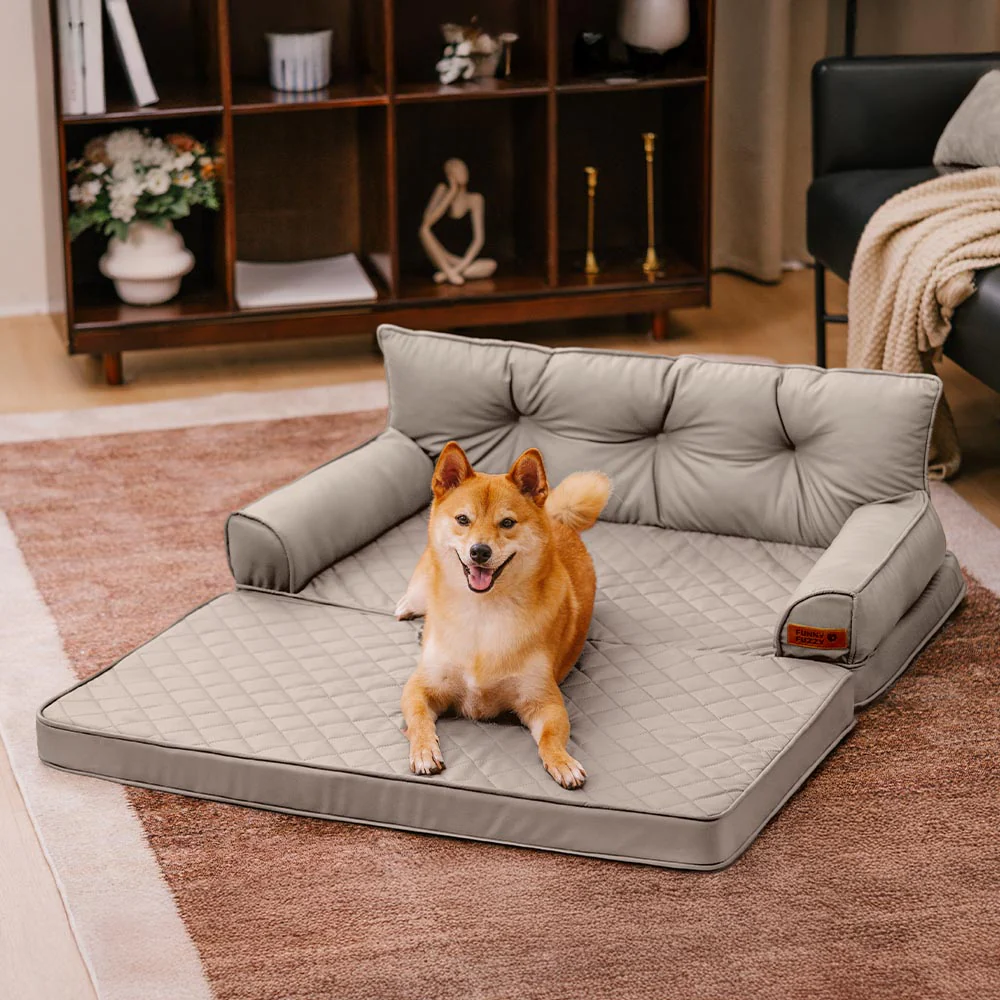 Luxe lit pour chien grand en simili cuir pliable orthopédique - CoreLounge - Image 11