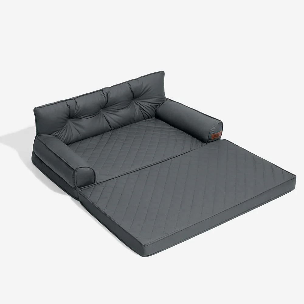 Luxe lit pour chien grand en simili cuir pliable orthopédique - CoreLounge - Image 25