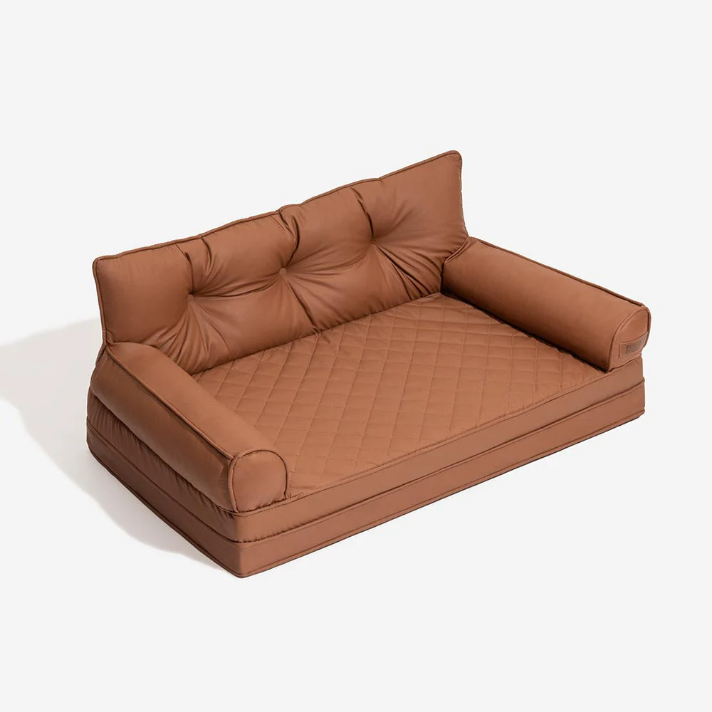 Luxe lit pour chien grand en simili cuir pliable orthopédique - CoreLounge - Image 26