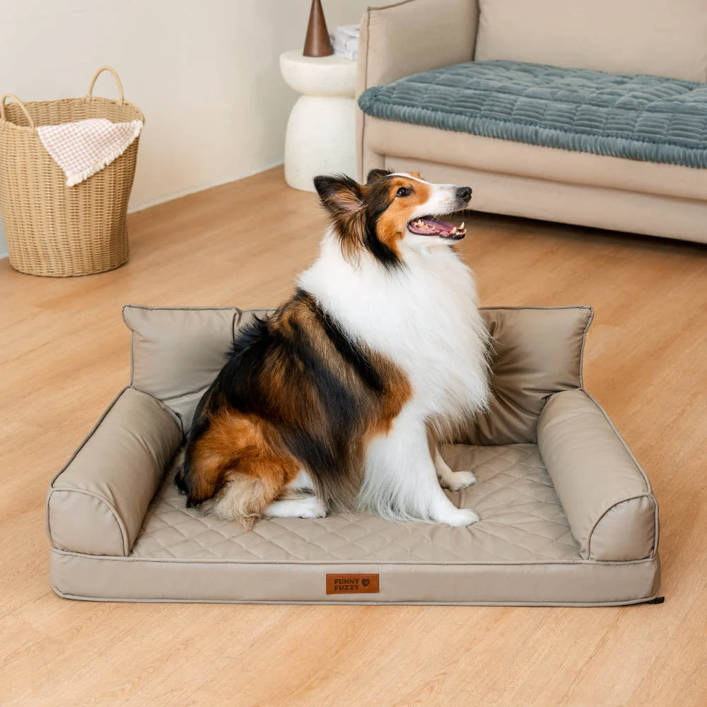 Luxe lit pour chien grand en simili cuir pliable orthopédique - CoreLounge - Image 9