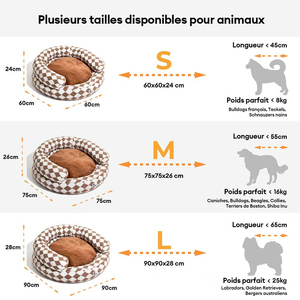 Panier pour chien lavable classique Argyle Bolster Donut - Cozy Haven - Image 8