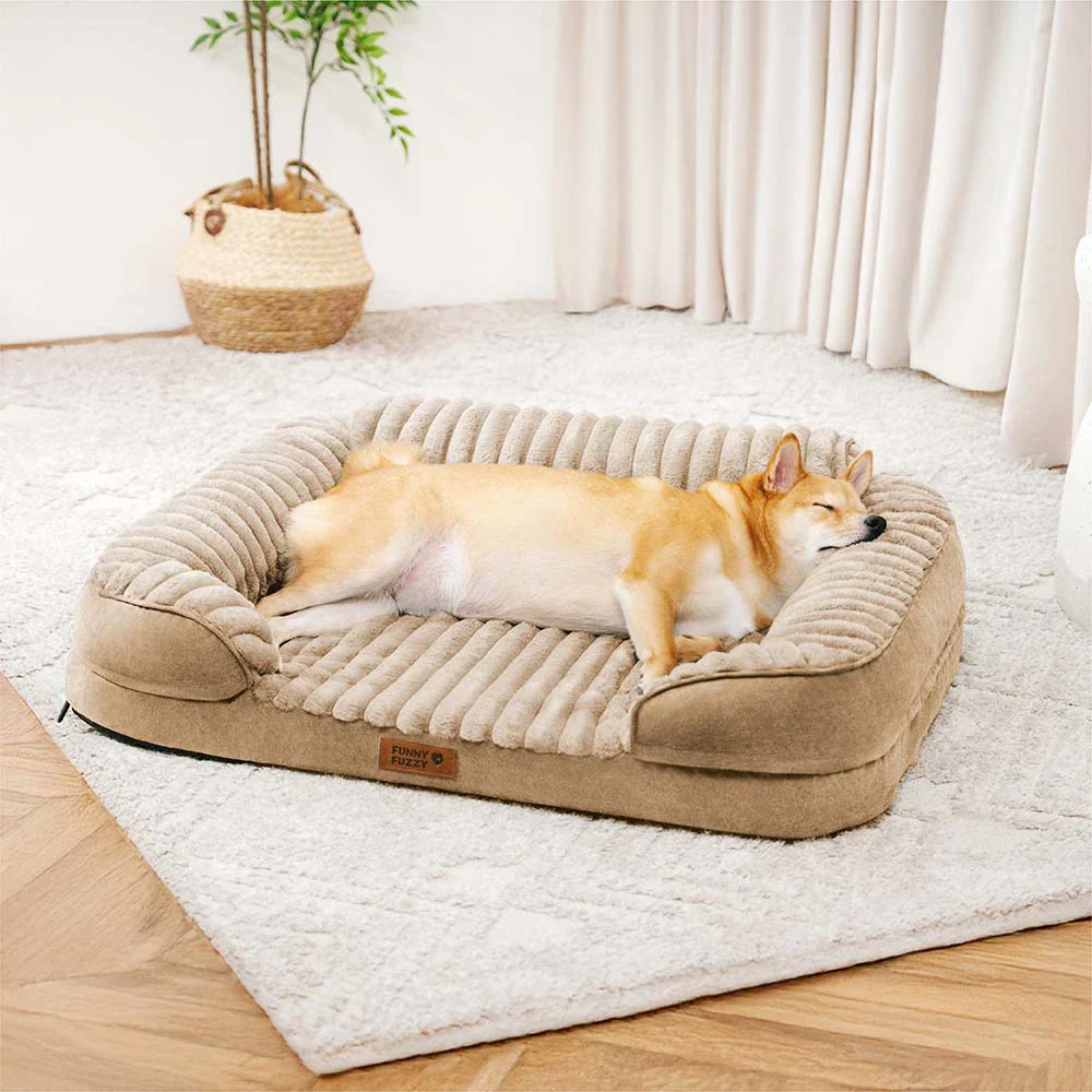 Lit orthopédique pour chien en peluche moelleux lavable - ComfyPaws - Image 11