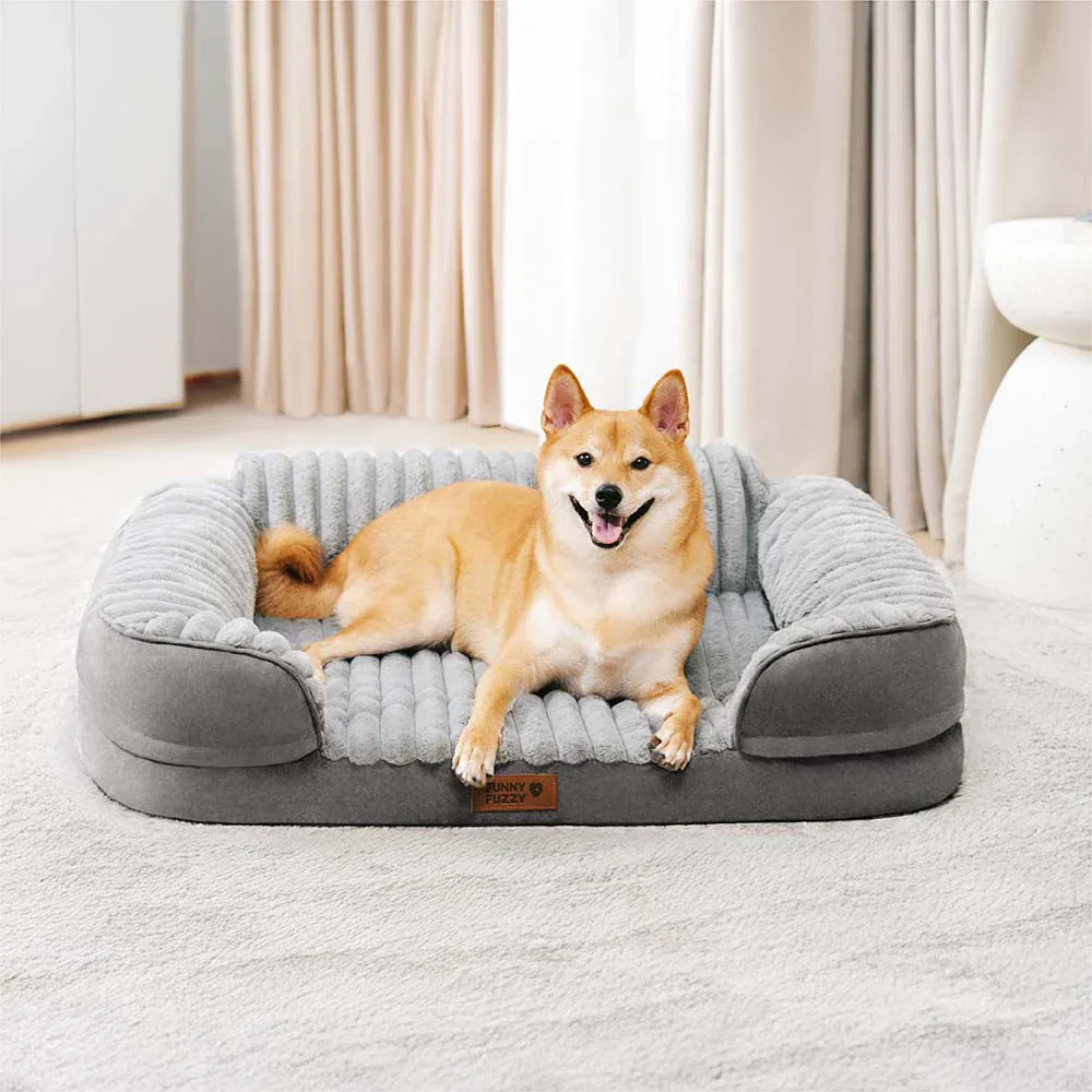 Lit orthopédique pour chien en peluche moelleux lavable - ComfyPaws - Image 2
