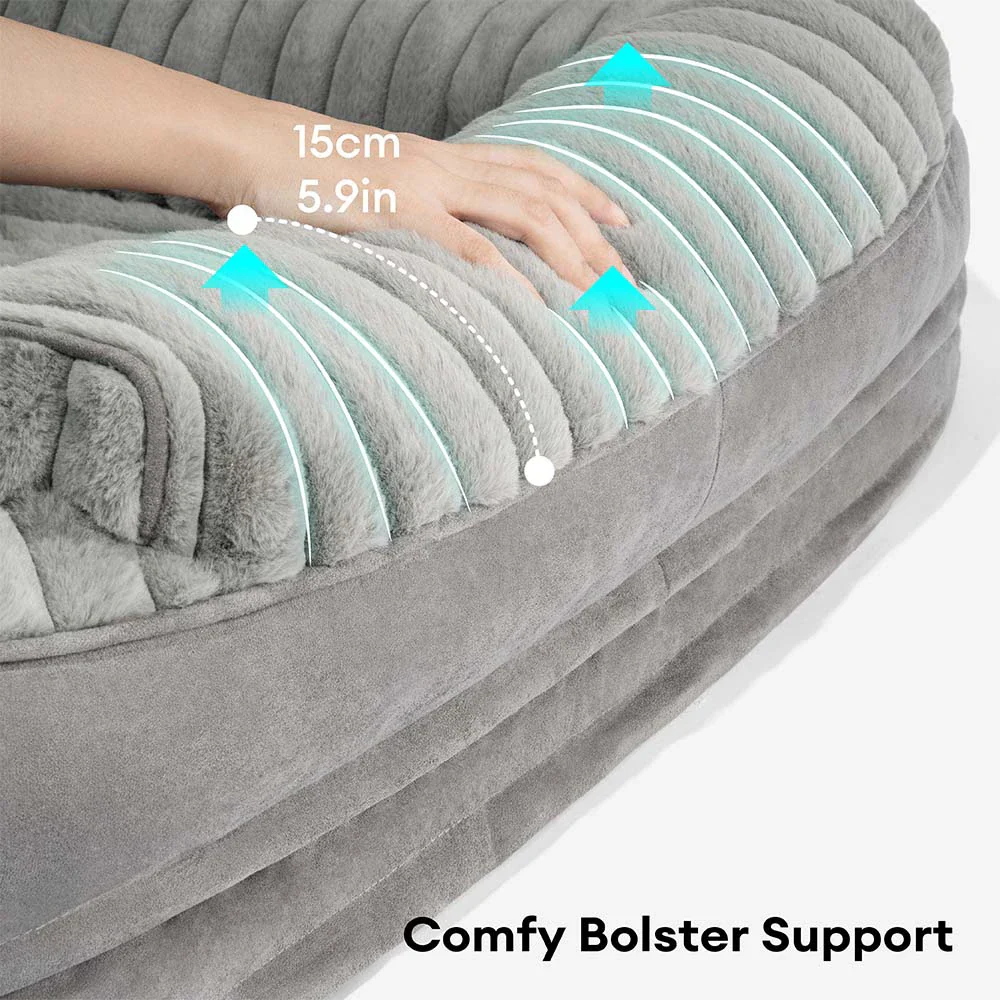 Lit orthopédique pour chien en peluche moelleux lavable - ComfyPaws - Image 4