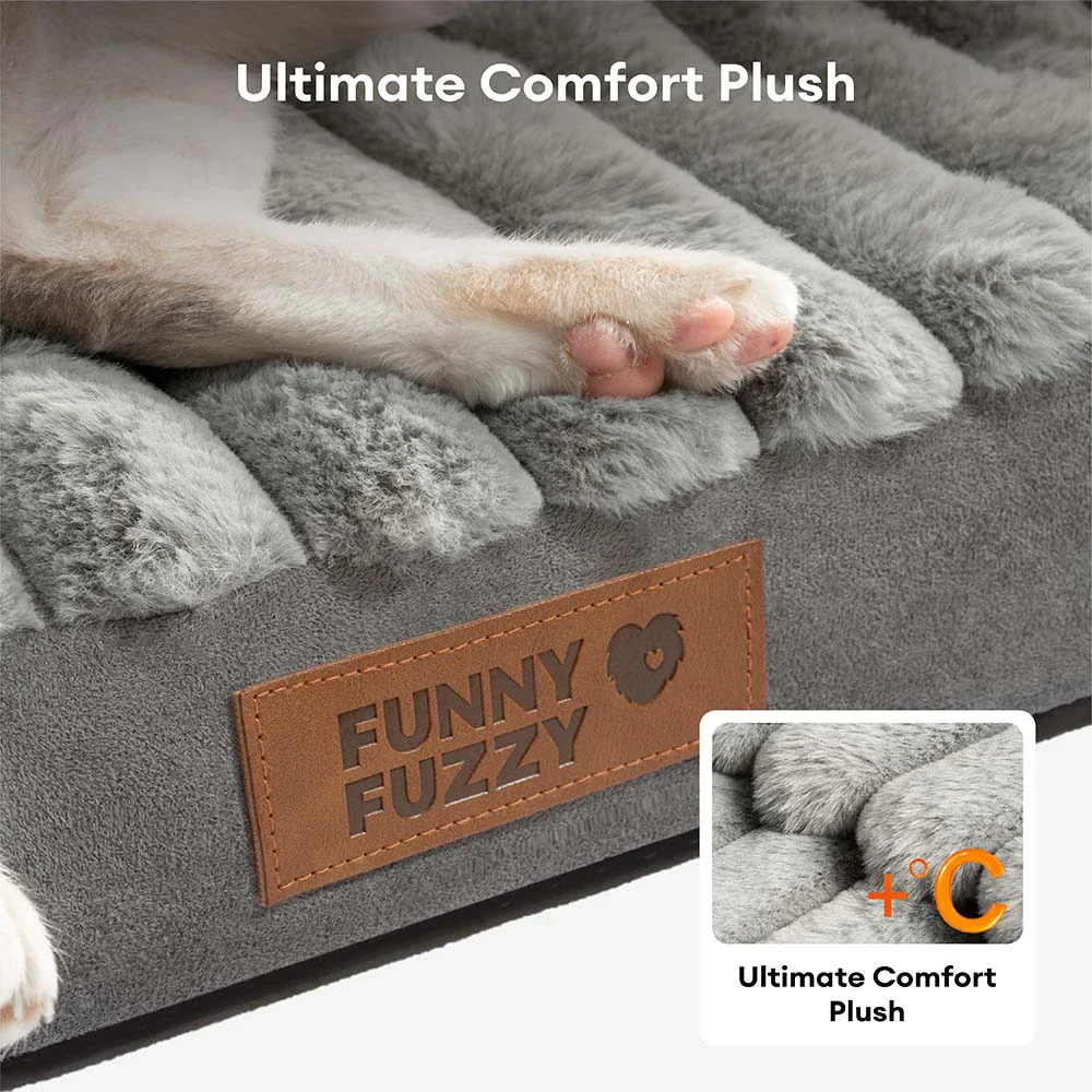 Lit orthopédique pour chien en peluche moelleux lavable - ComfyPaws - Image 6
