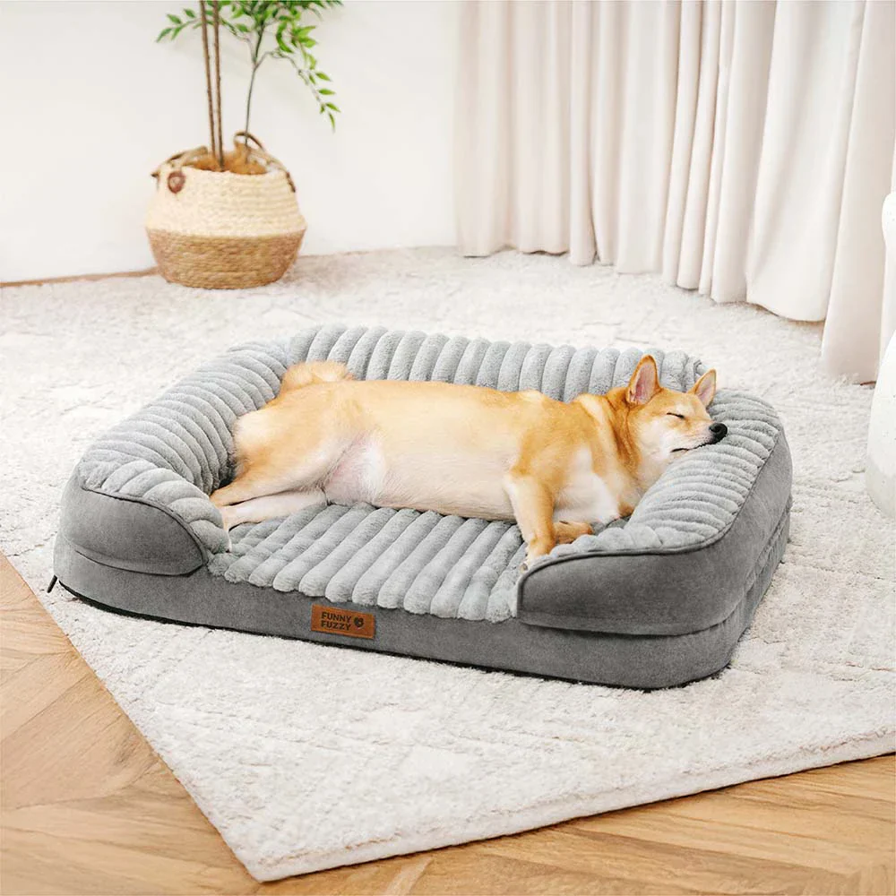 Lit orthopédique pour chien en peluche moelleux lavable - ComfyPaws - Image 9