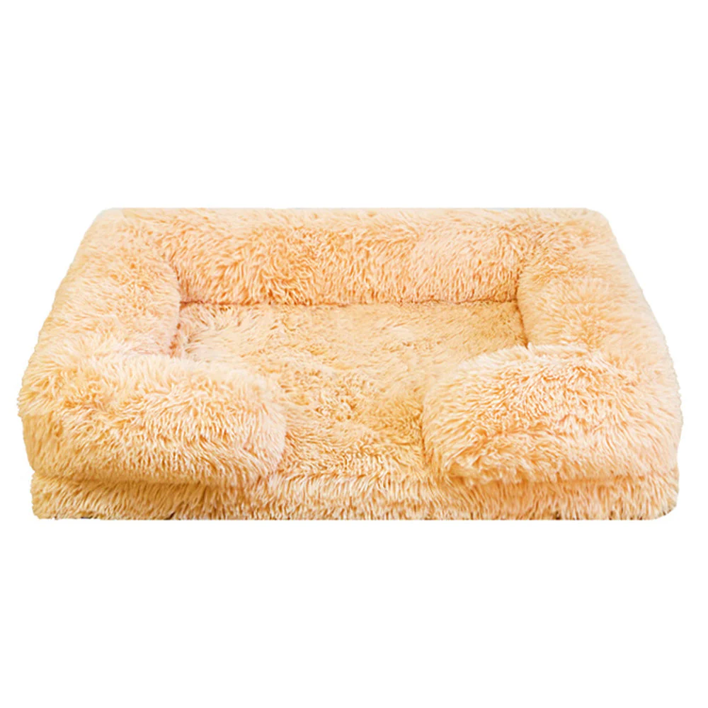 Lit pour Chien - Profond Sommeil avec Support Carré en Peluche Longue - Image 11