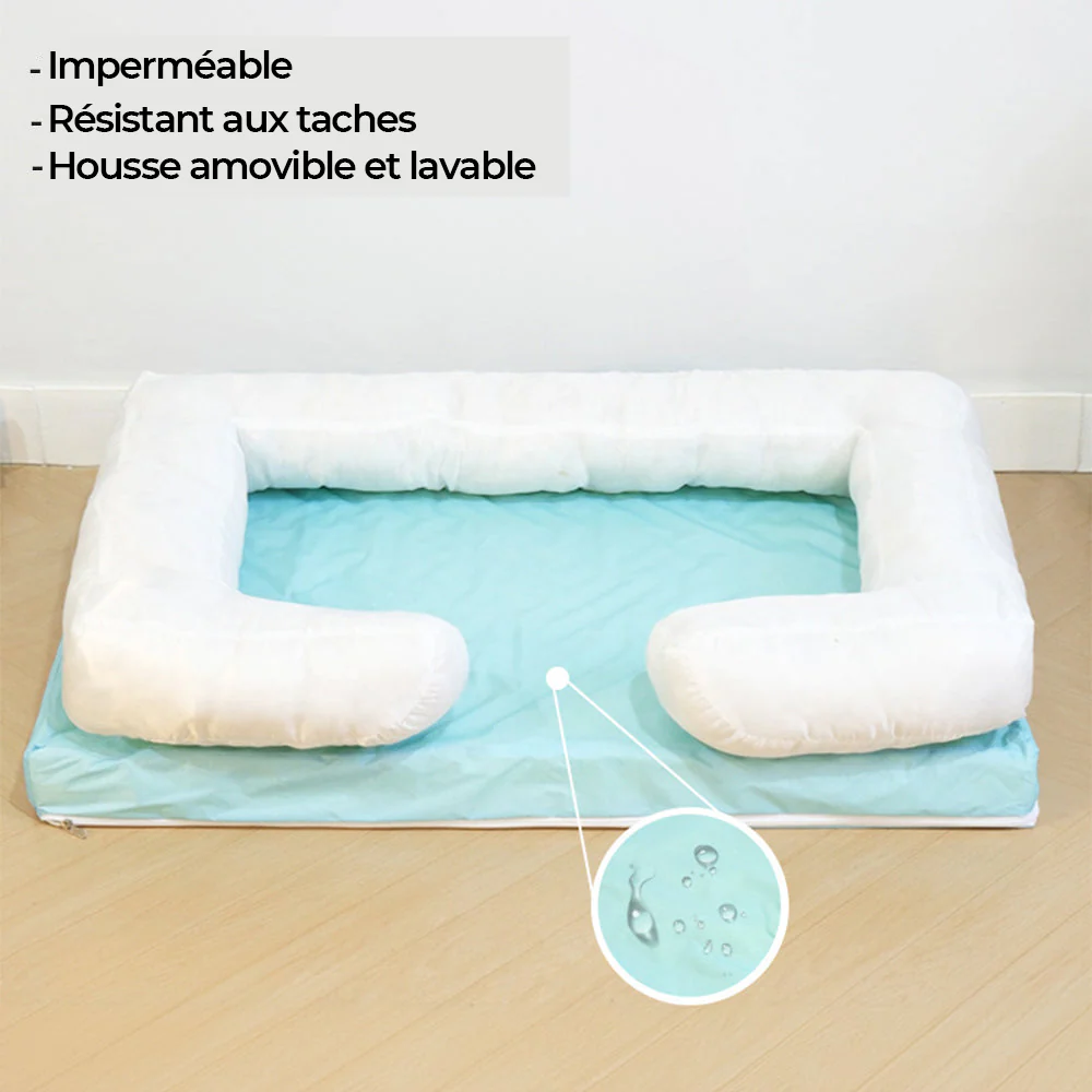 Lit pour Chien - Profond Sommeil avec Support Carré en Peluche Longue - Image 8