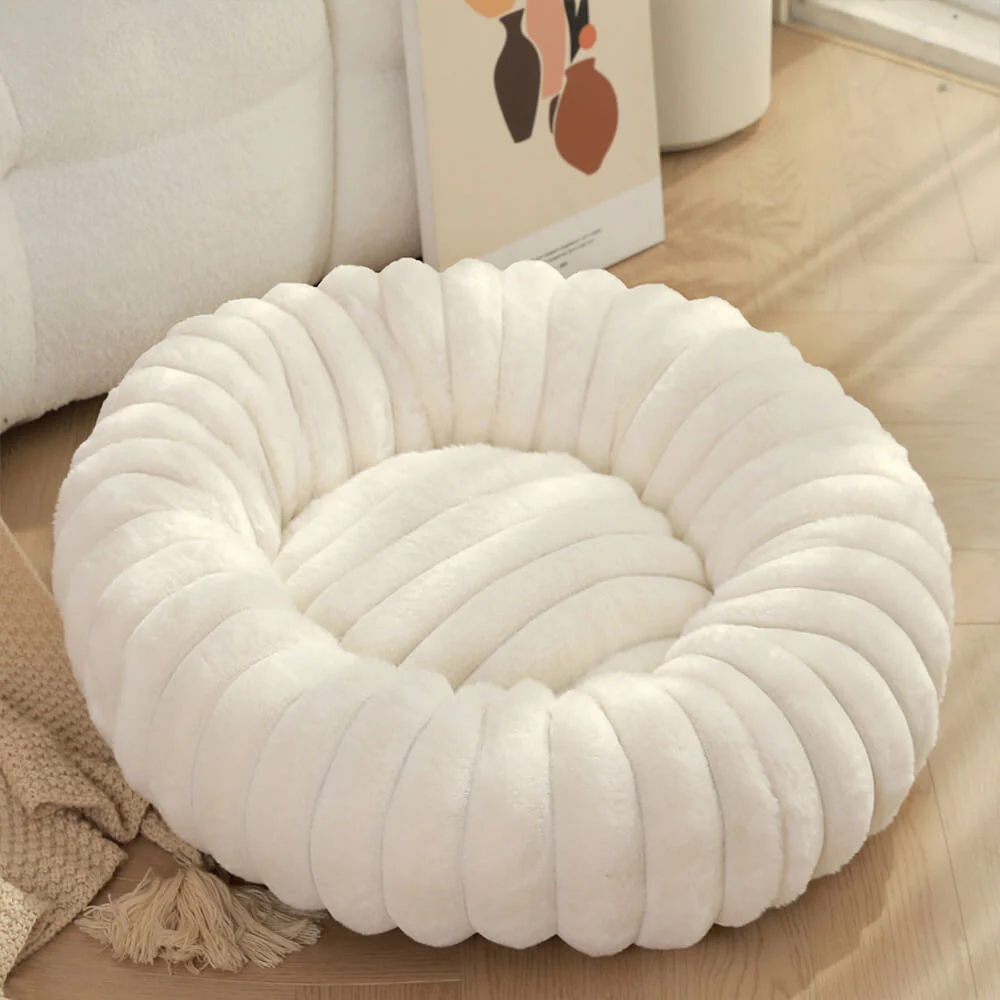 Lit rond en peluche ultra doux pour chien et chat - Image 9
