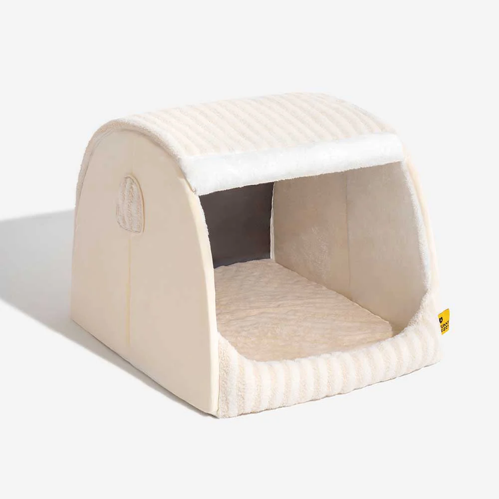 Maison de chat rayée et confortable - Retraite douillette - Image 8