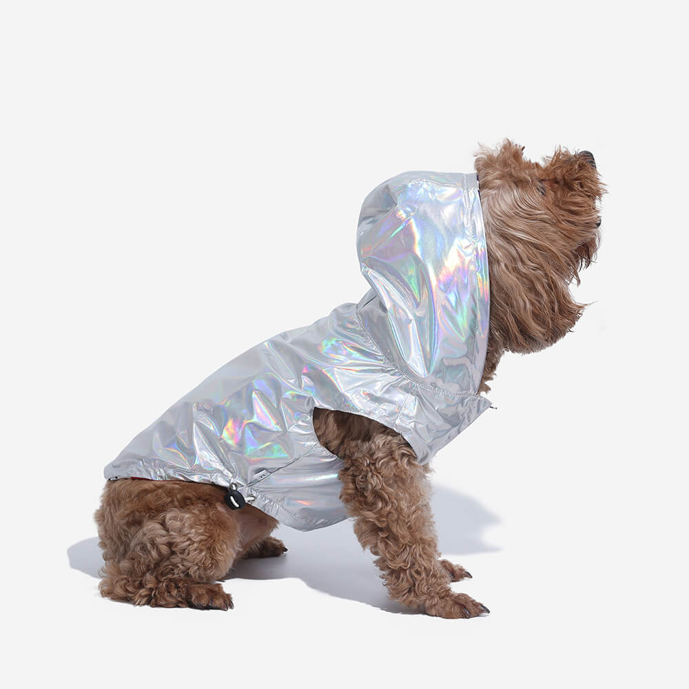 Manteau de pluie imperméable réversible pour chien - Graffiti et irisé - Image 6