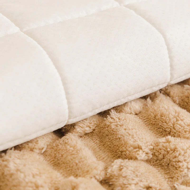 Matelas pour animaux en peluche épaisse motif nid d’abeille housse de canapé décorative douce - Image 8