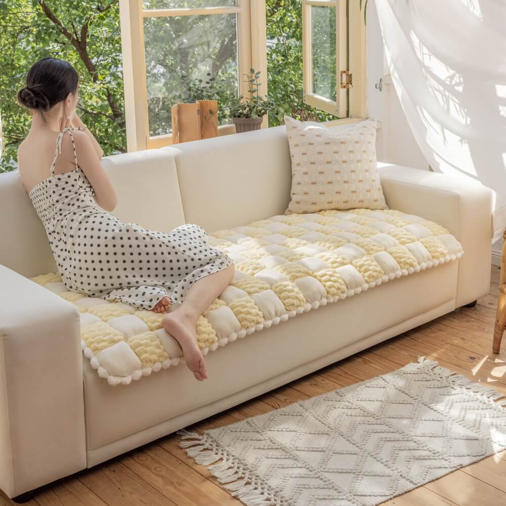 Matelas pour Chien fait Main en Velours Coloré Protecteur de Mobilier Doux Antidérapant - Image 8