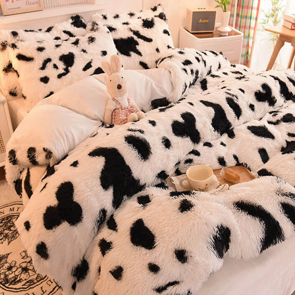 Parure de Draps Chauds en Peluche Longue Dégradé Mode - Image 14