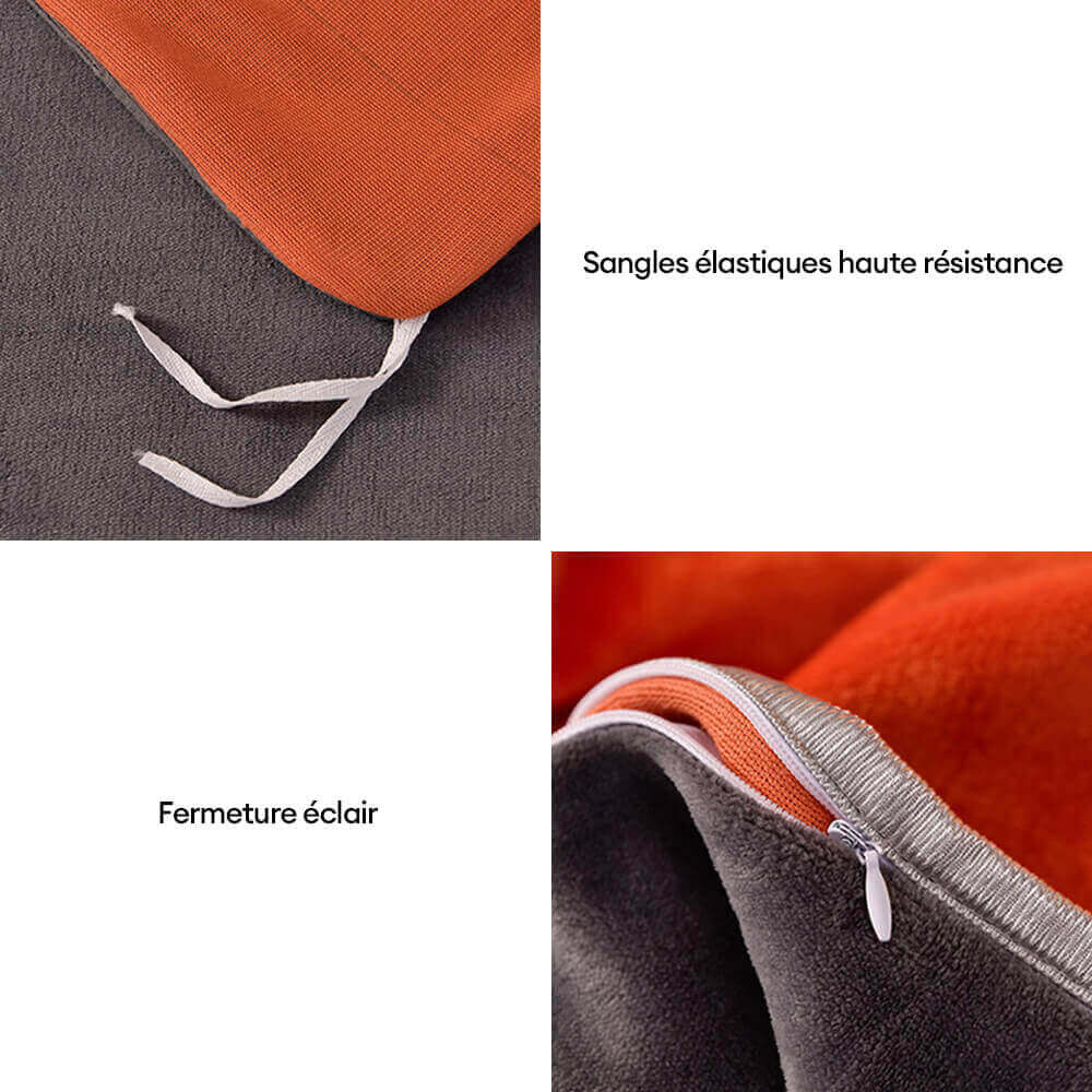 Parure de draps en polaire de lait épais et chaud couleur unie de luxe - Image 5