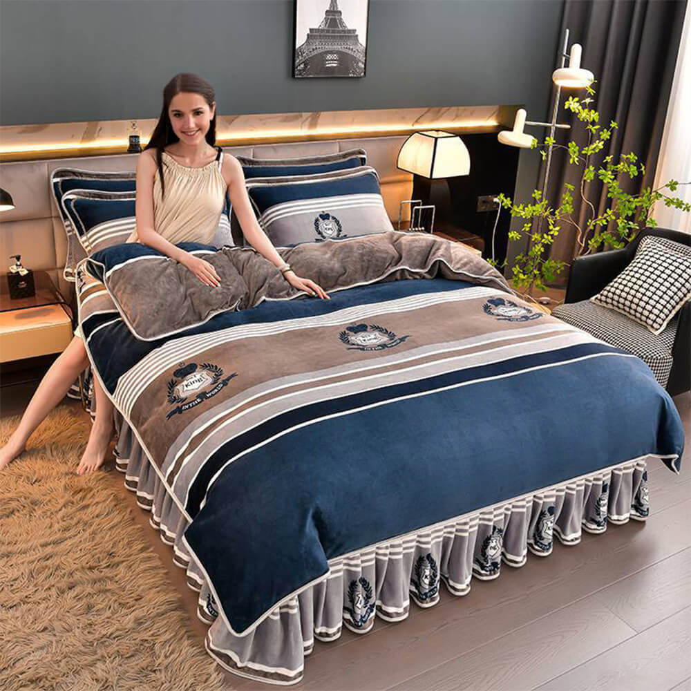 Parure de Draps en Velours de Lait Épais et Confortable de Style Moderne - Image 2