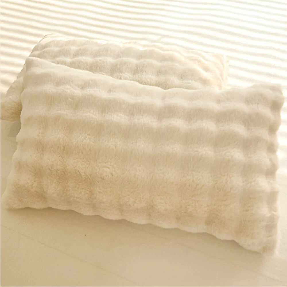 Parure de Draps Épais en Fourrure Synthétique de Lapin Douillet - Image 6