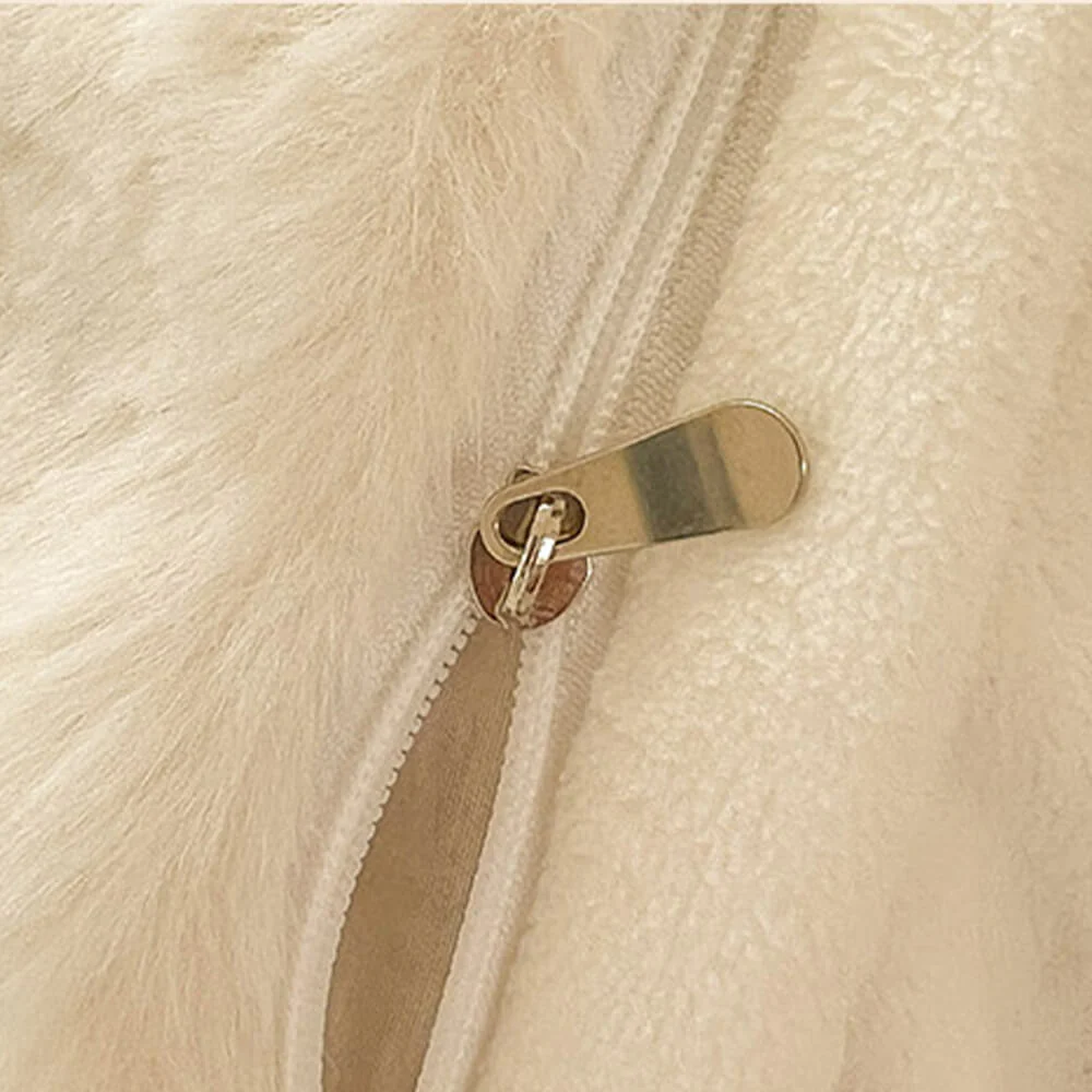 Parure de Draps Épais en Fourrure Synthétique de Lapin Douillet - Image 9