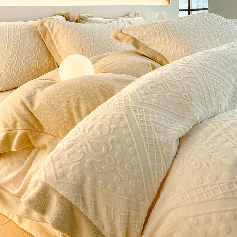 Parure de lit en velours jacquard double face doux pour la peau et chaleureux - Image 11