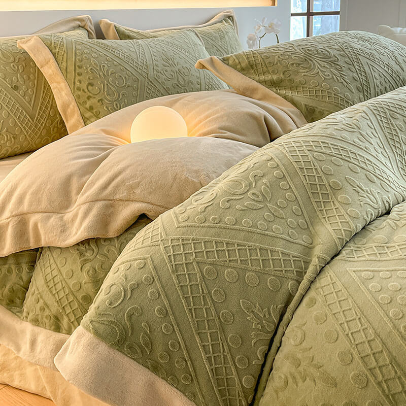 Parure de lit en velours jacquard double face doux pour la peau et chaleureux - Image 6