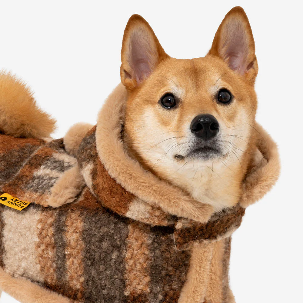 Poncho chaud à carreaux classique pour homme et chien - Compagnons festifs - Image 21