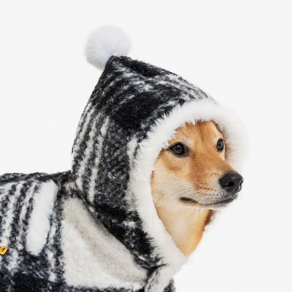 Poncho chaud à carreaux classique pour homme et chien - Compagnons festifs - Image 22