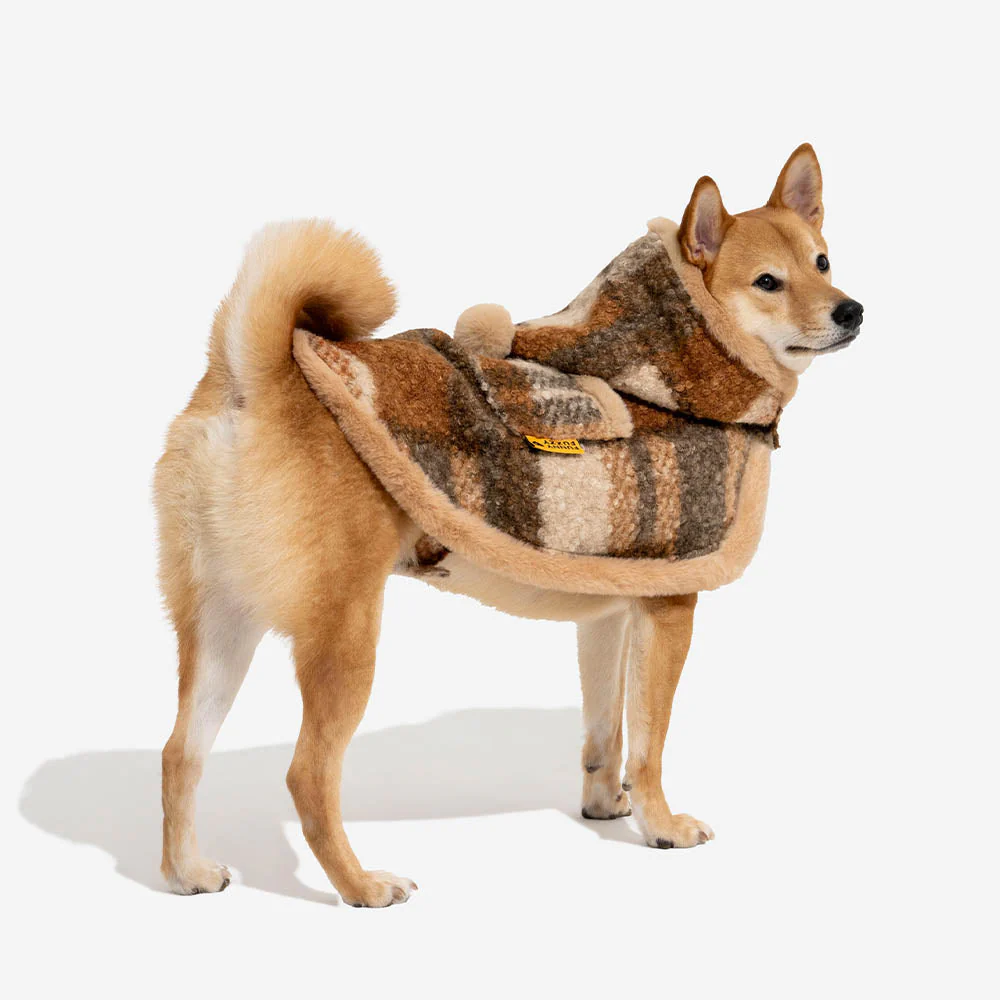 Poncho chaud à carreaux classique pour homme et chien - Compagnons festifs - Image 29