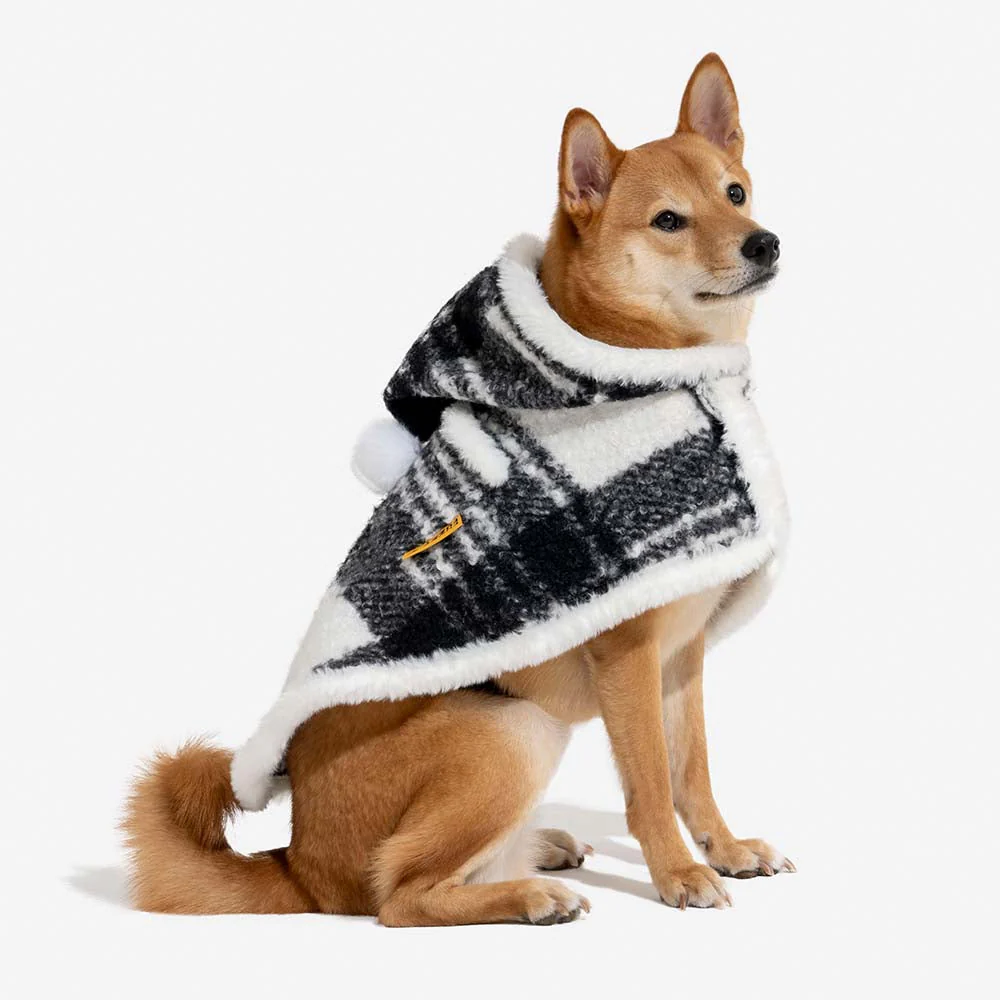 Poncho chaud à carreaux classique pour homme et chien - Compagnons festifs - Image 30