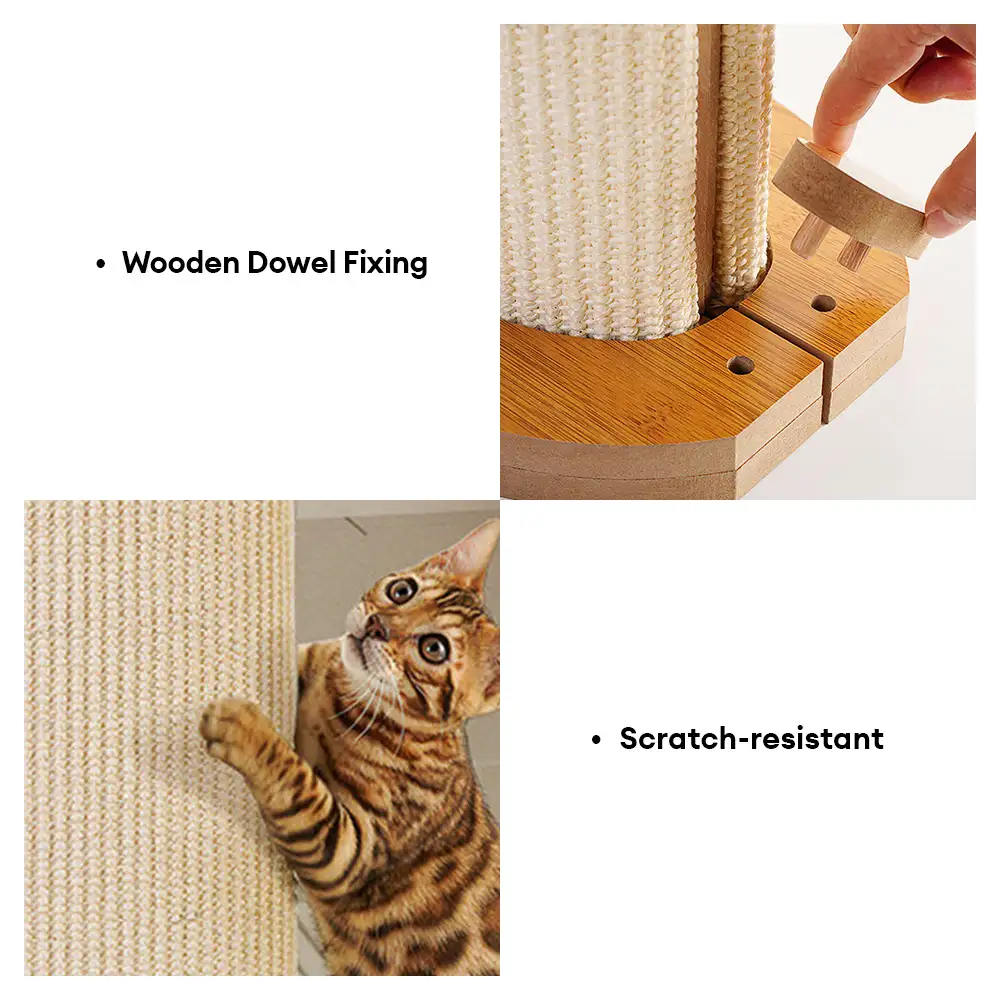 Poteau à gratter pour chat en sisal protecteur multifonctionnel et adaptable pour canapé - Image 5