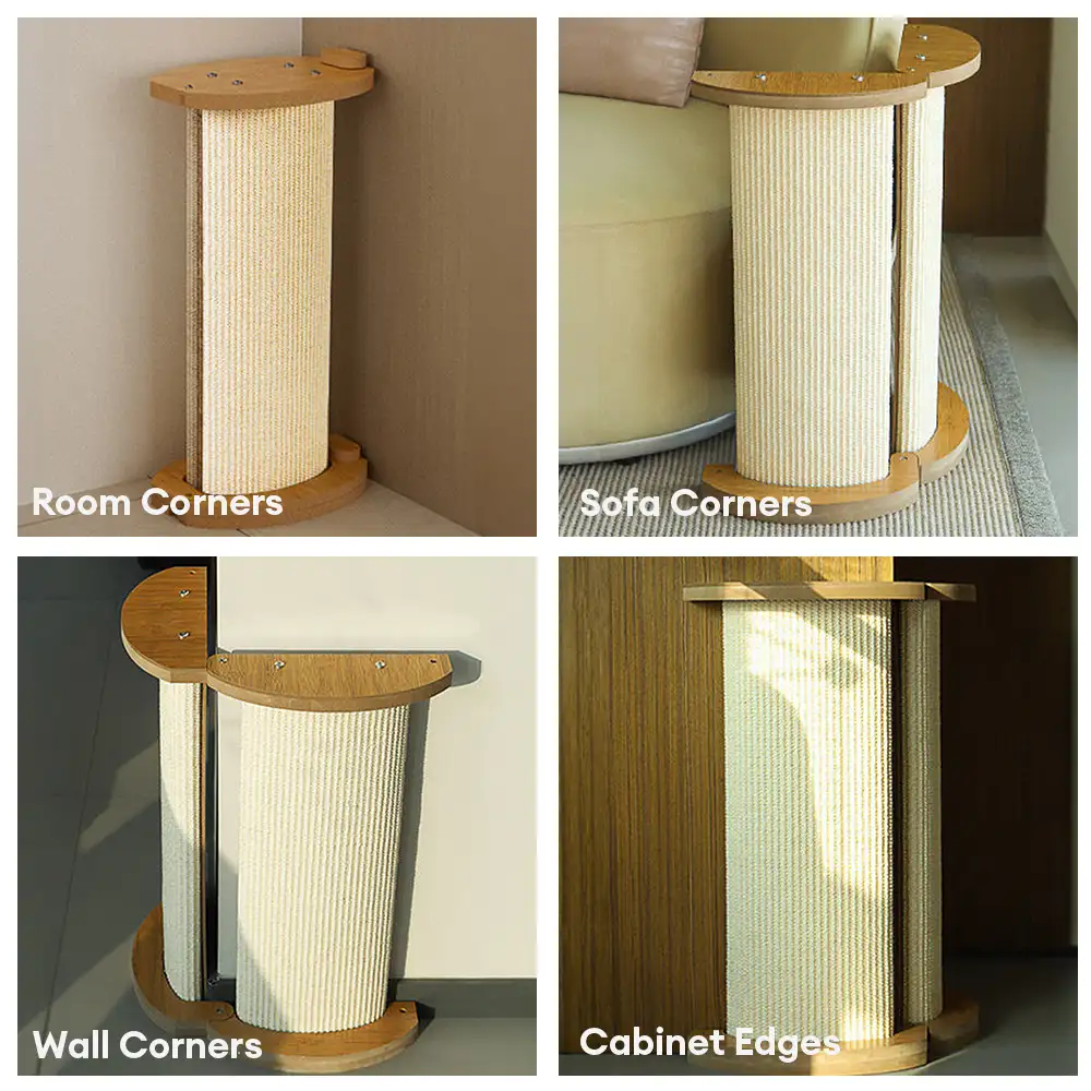 Poteau à gratter pour chat en sisal protecteur multifonctionnel et adaptable pour canapé - Image 7