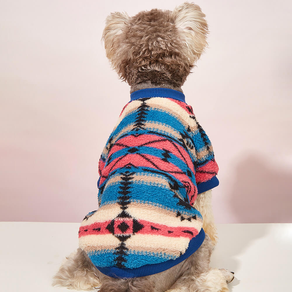 Pull rayé coloré pour chien vêtement d’hiver confortable et tendance-Exclusif app - Image 3