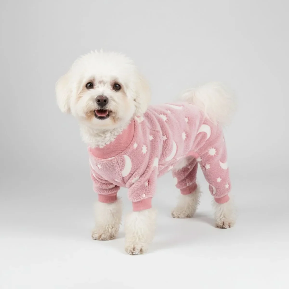 Pyjama doux et confortable pour chien motif lune et étoiles parfait pour un confort toute l'année - Image 2