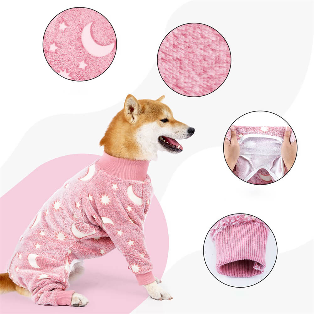 Pyjama doux et confortable pour chien motif lune et étoiles parfait pour un confort toute l'année - Image 6