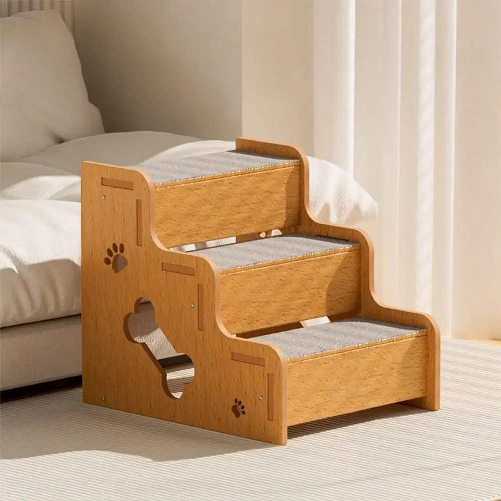 Rampe d’escalier pour chien en bois massif antidérapante et sécurisée - Image 10