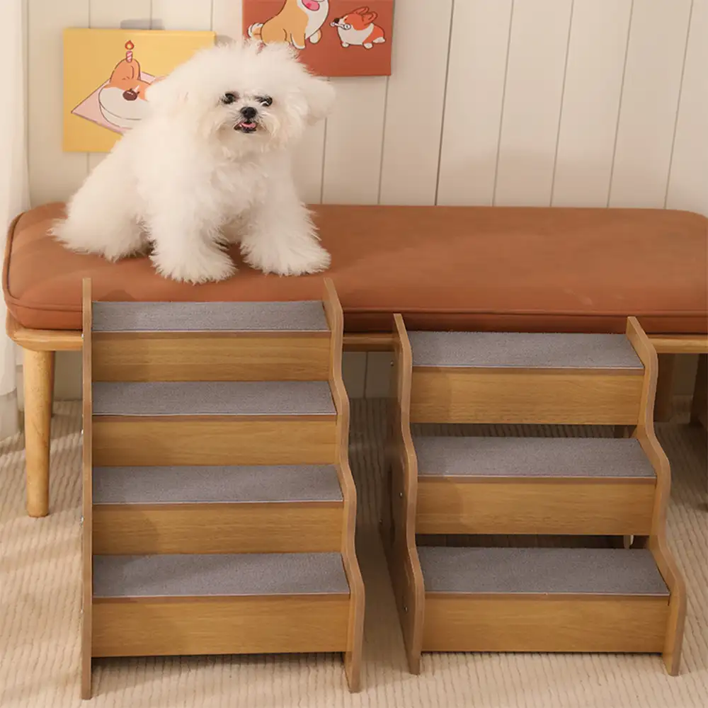 Rampe d’escalier pour chien en bois massif antidérapante et sécurisée - Image 11