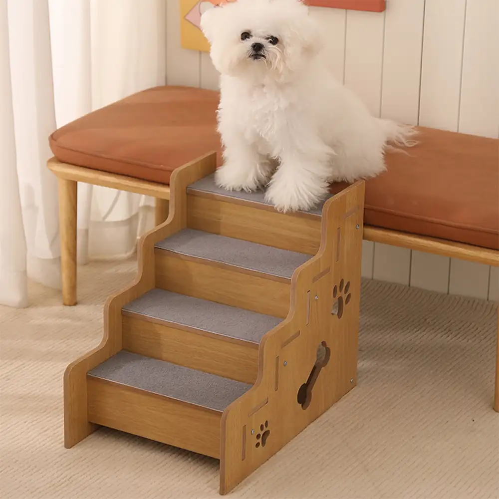 Rampe d’escalier pour chien en bois massif antidérapante et sécurisée - Image 12
