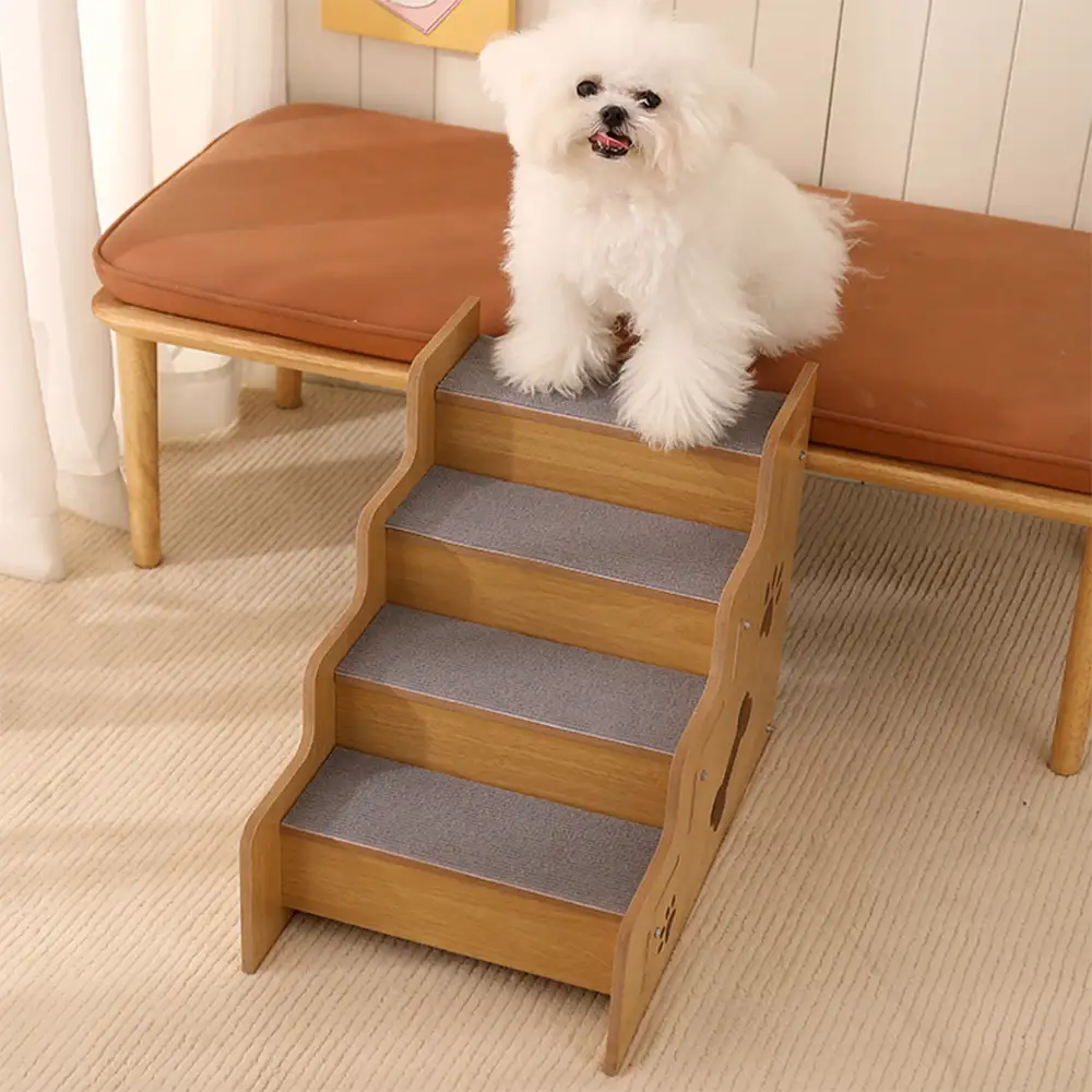 Rampe d’escalier pour chien en bois massif antidérapante et sécurisée - Image 6